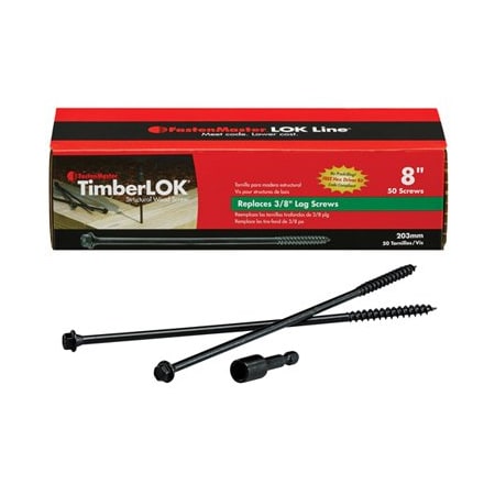 Omg 50PK 8 Timberlok Screw FMTLOK08-50A